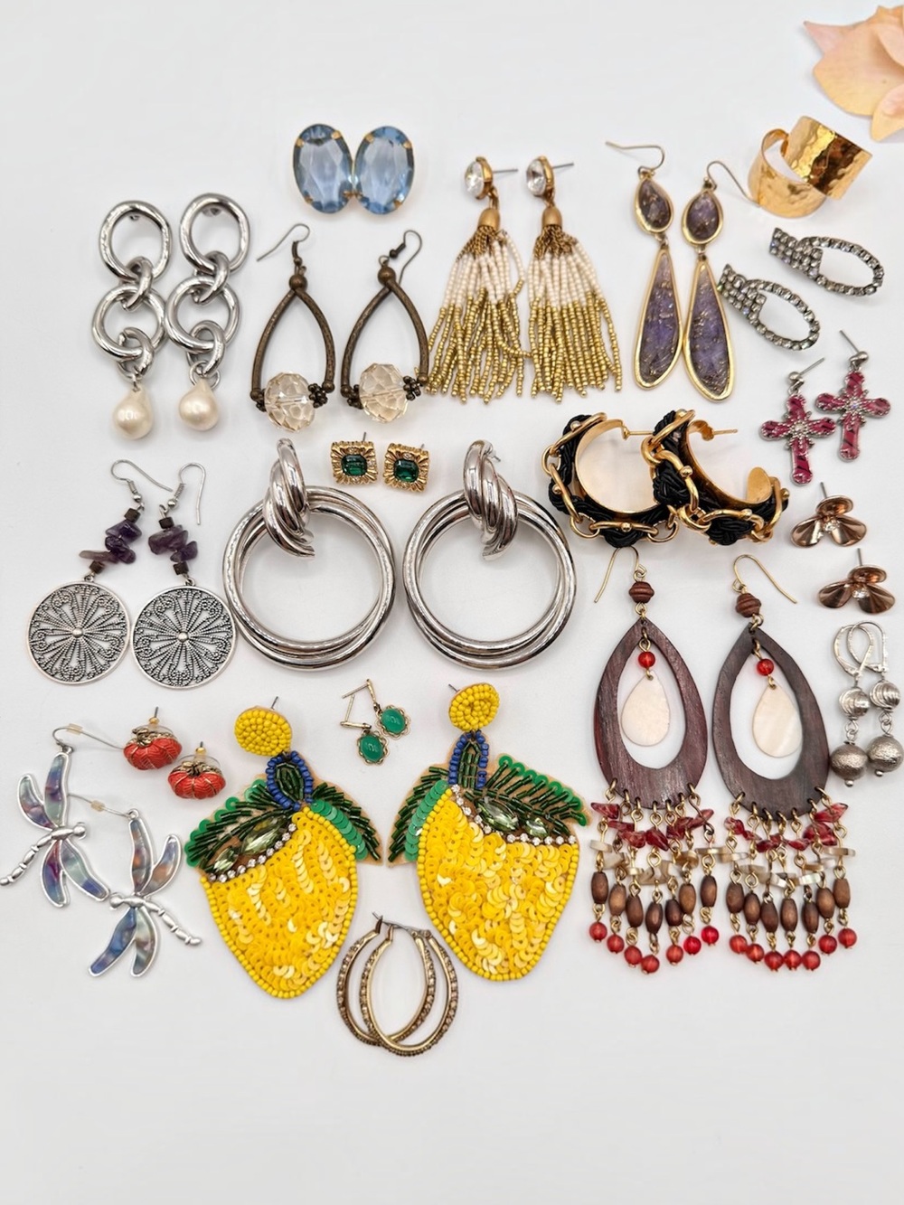 Pierced Earring Lot Costume Jewelry Mixed Styles Vintage To Now Reseller 20 Pair
